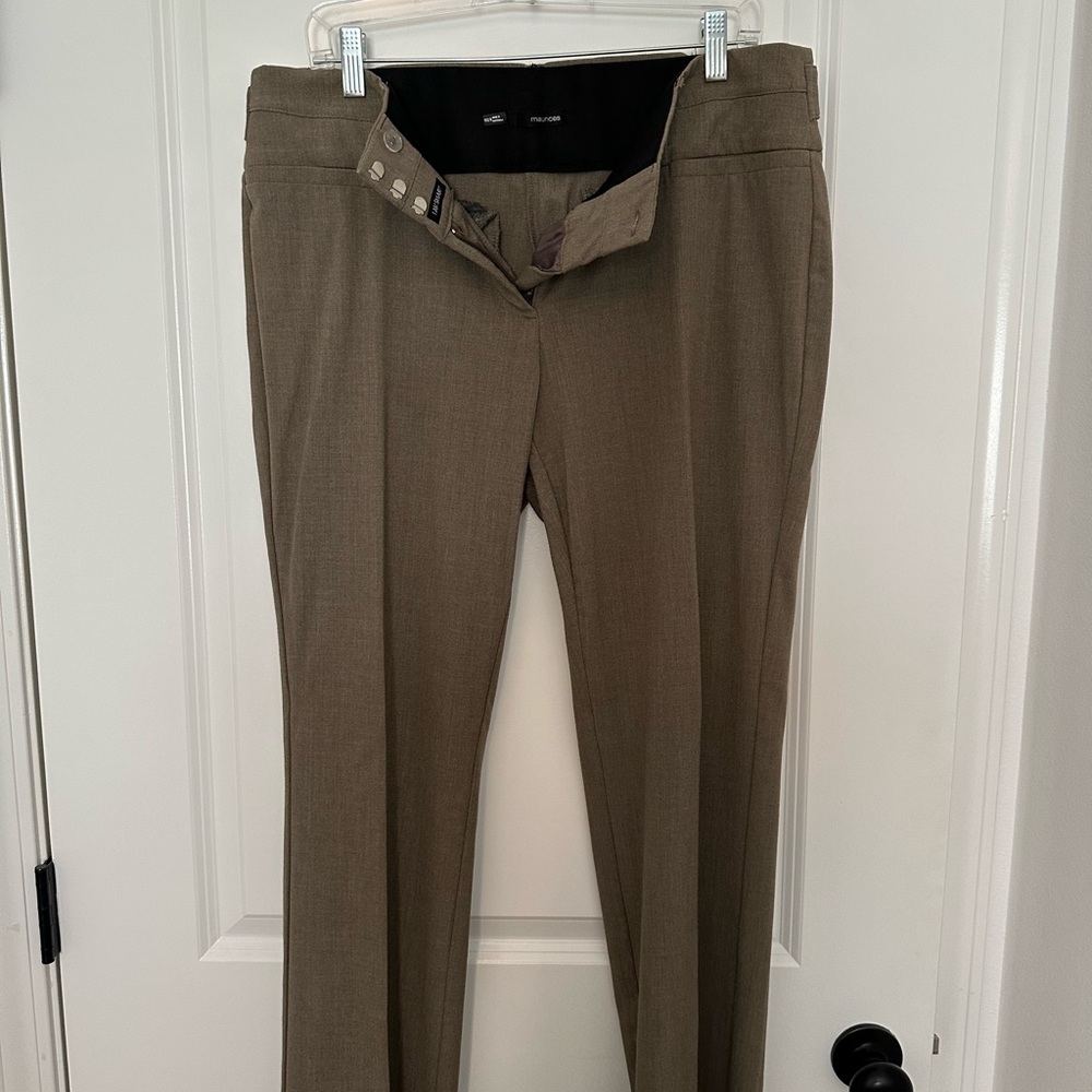 Maurice's tan dress slacks